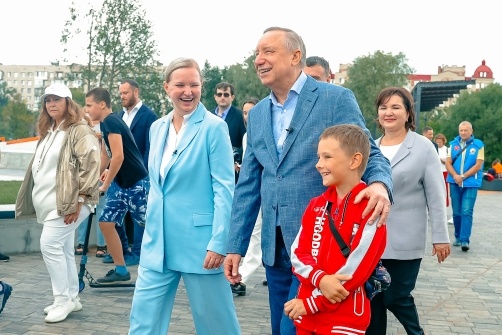 Александр Беглов: В Колпинском районе создано новое общественное пространство с самым большим на Северо-Западе парком для экстремального спорта.